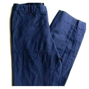Banana Republic Martin Navy Linen Trouser Pants